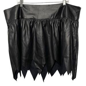 DOLLS KILL x HANNA BARBERA Rocker Flintstones Bam Bam Faux Leather Skirt 3X